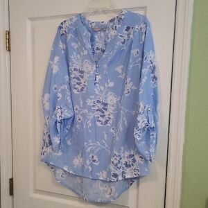 Coral Bay Floral Blue Women's Top
